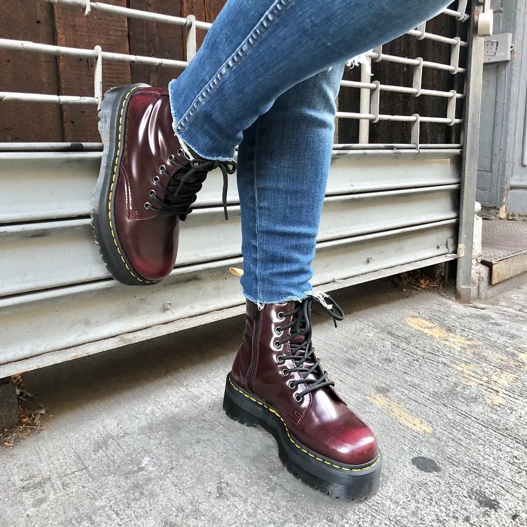 Vegan Jadon II in Cherry from Dr. Martens