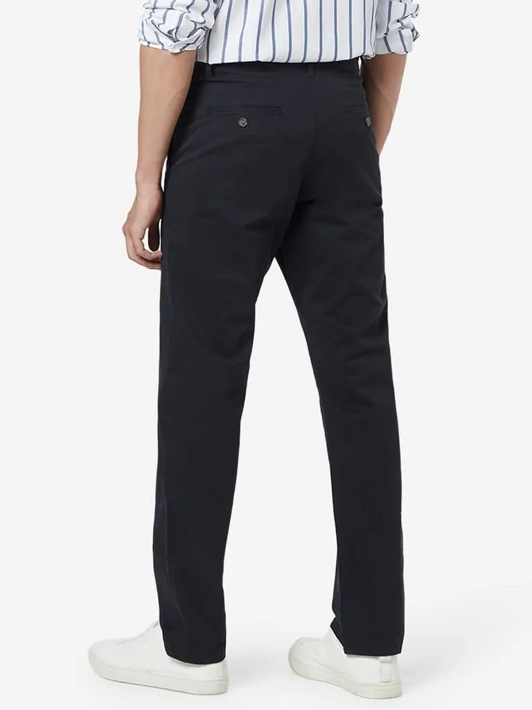 WES Casuals Navy Slim-Fit Chinos