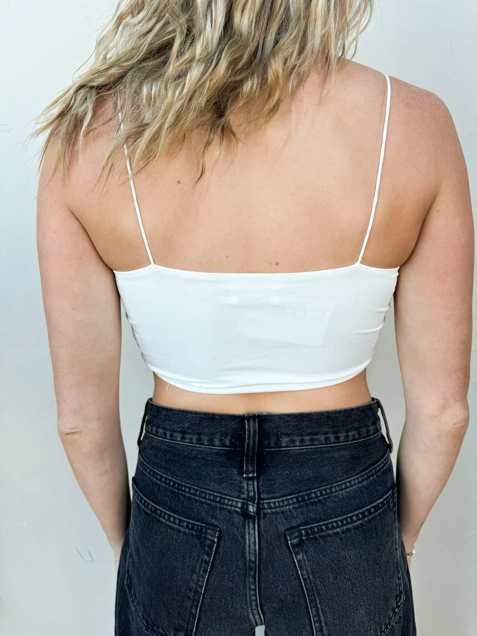 White Cropped Cami