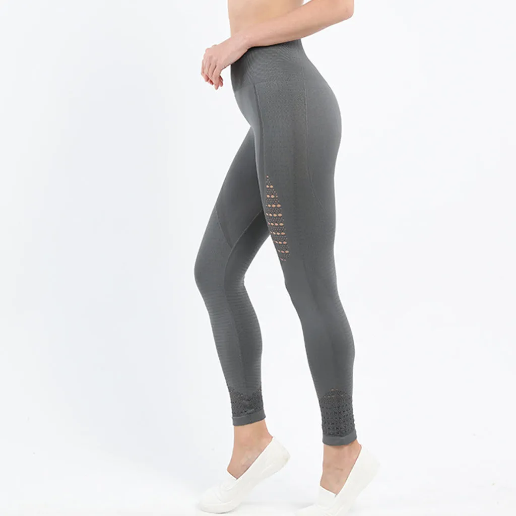 Women Yoga Fitness Pants High Waisted Butt Lifting Leggings Soft Stretchy Workout Seamless  Leggings