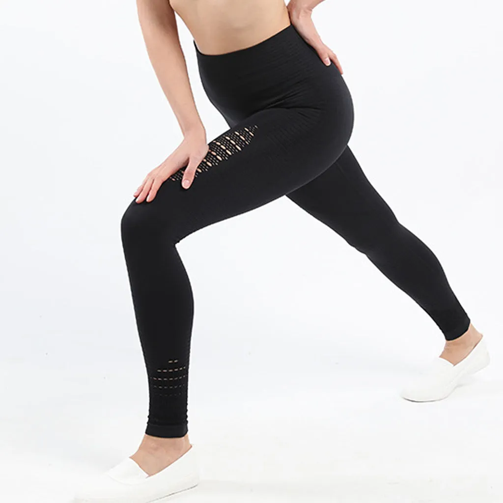 Women Yoga Fitness Pants High Waisted Butt Lifting Leggings Soft Stretchy Workout Seamless  Leggings