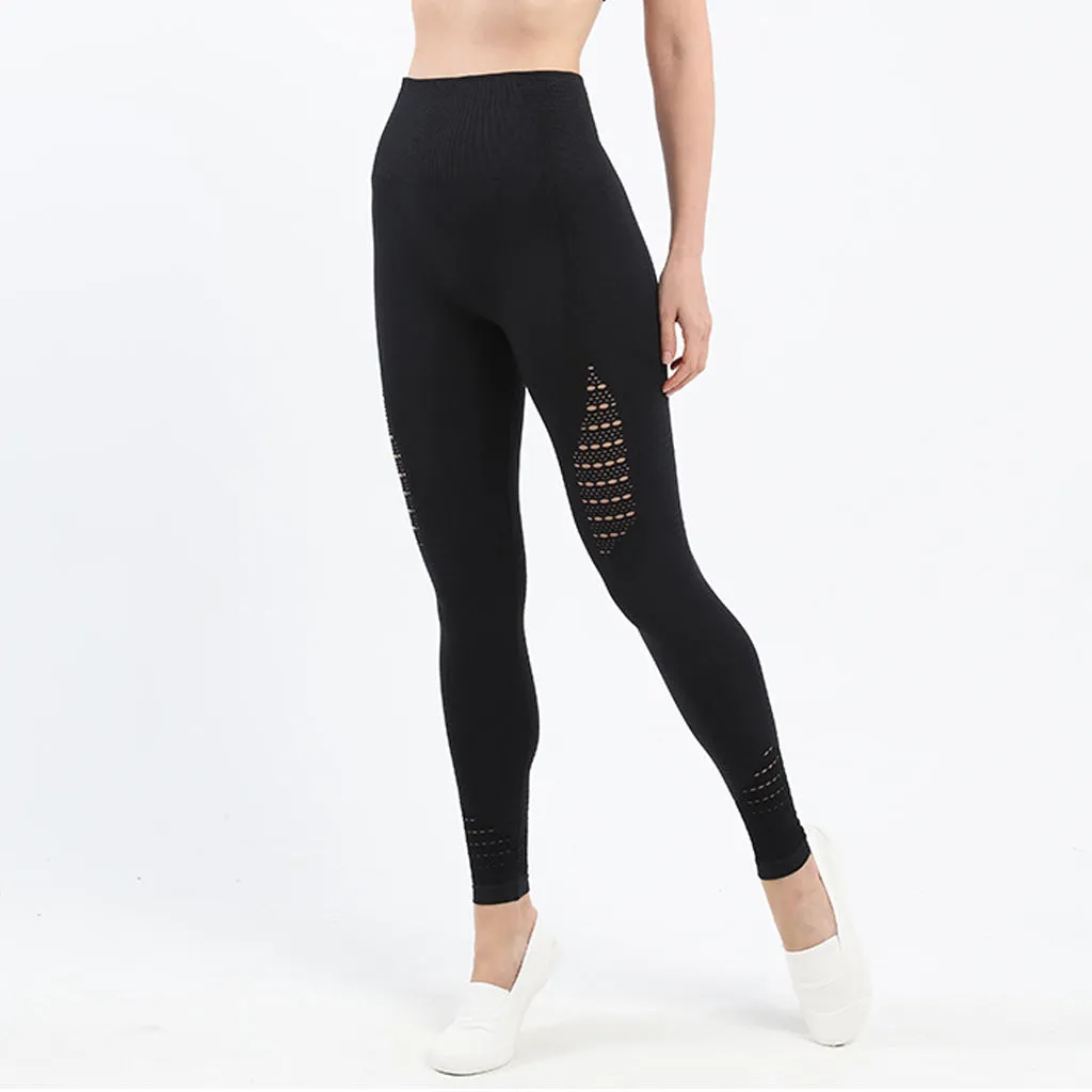 Women Yoga Fitness Pants High Waisted Butt Lifting Leggings Soft Stretchy Workout Seamless  Leggings