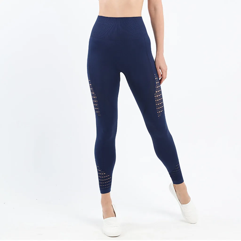 Women Yoga Fitness Pants High Waisted Butt Lifting Leggings Soft Stretchy Workout Seamless  Leggings