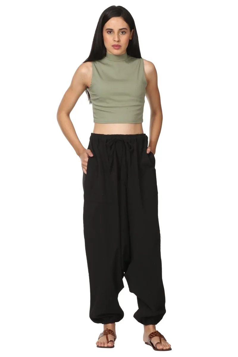 Women's Harem Pant | Black | Fits Waist Size 28" to 36"