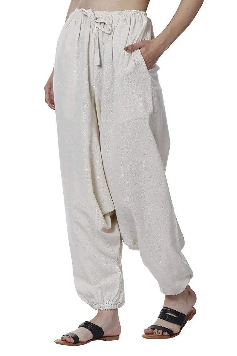 Women's Harem Pant | Cream | Fits Waist Size 28" to 36"