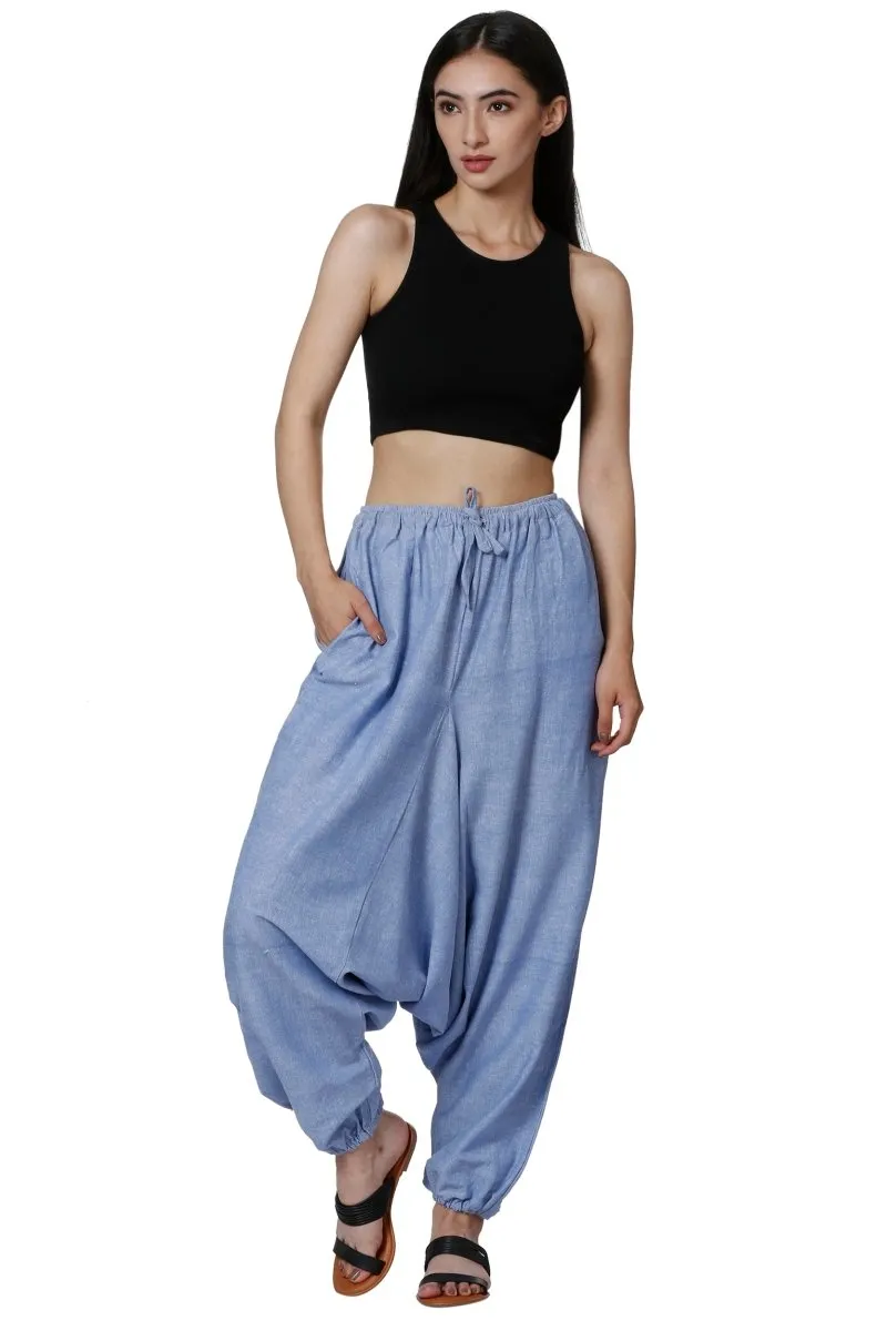 Women's Harem Pants | Lavender Blue | Fits Waist Size 28" to 36"