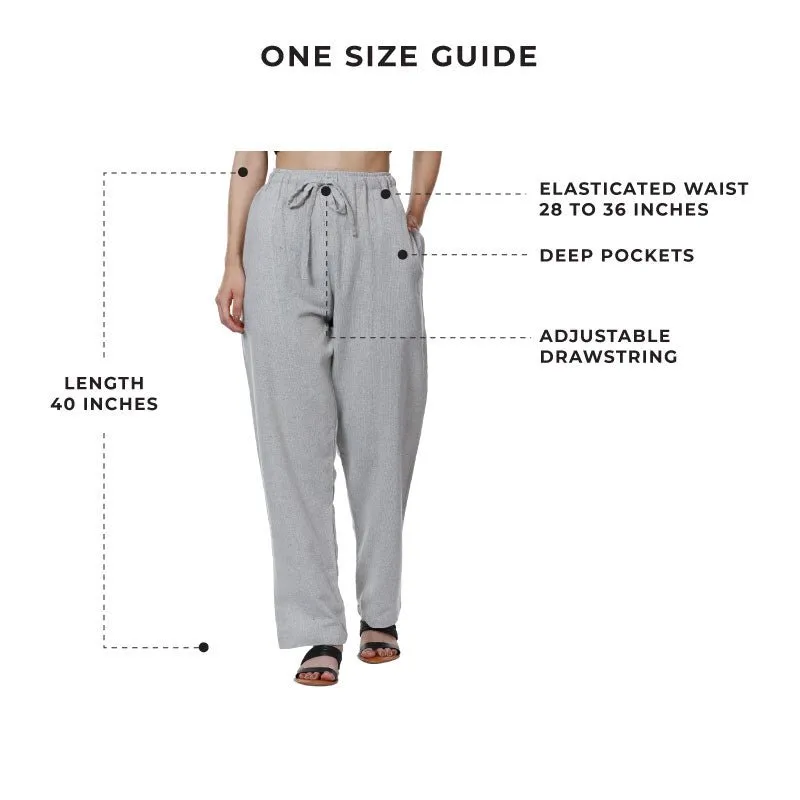 Women's Lounge Pant | Melange Grey | Fits Waist Size 28" to 36"