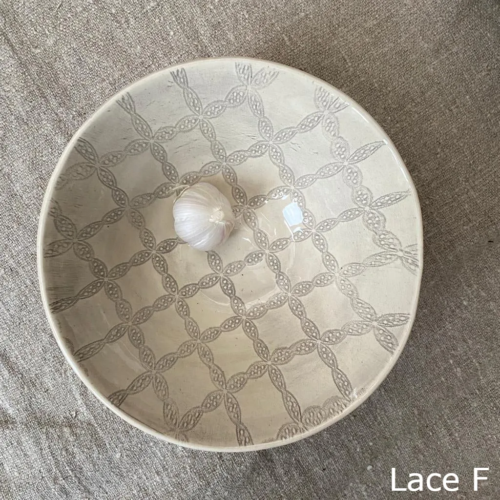 Wonki Ware Pasta Bowl - Warm Grey Lace