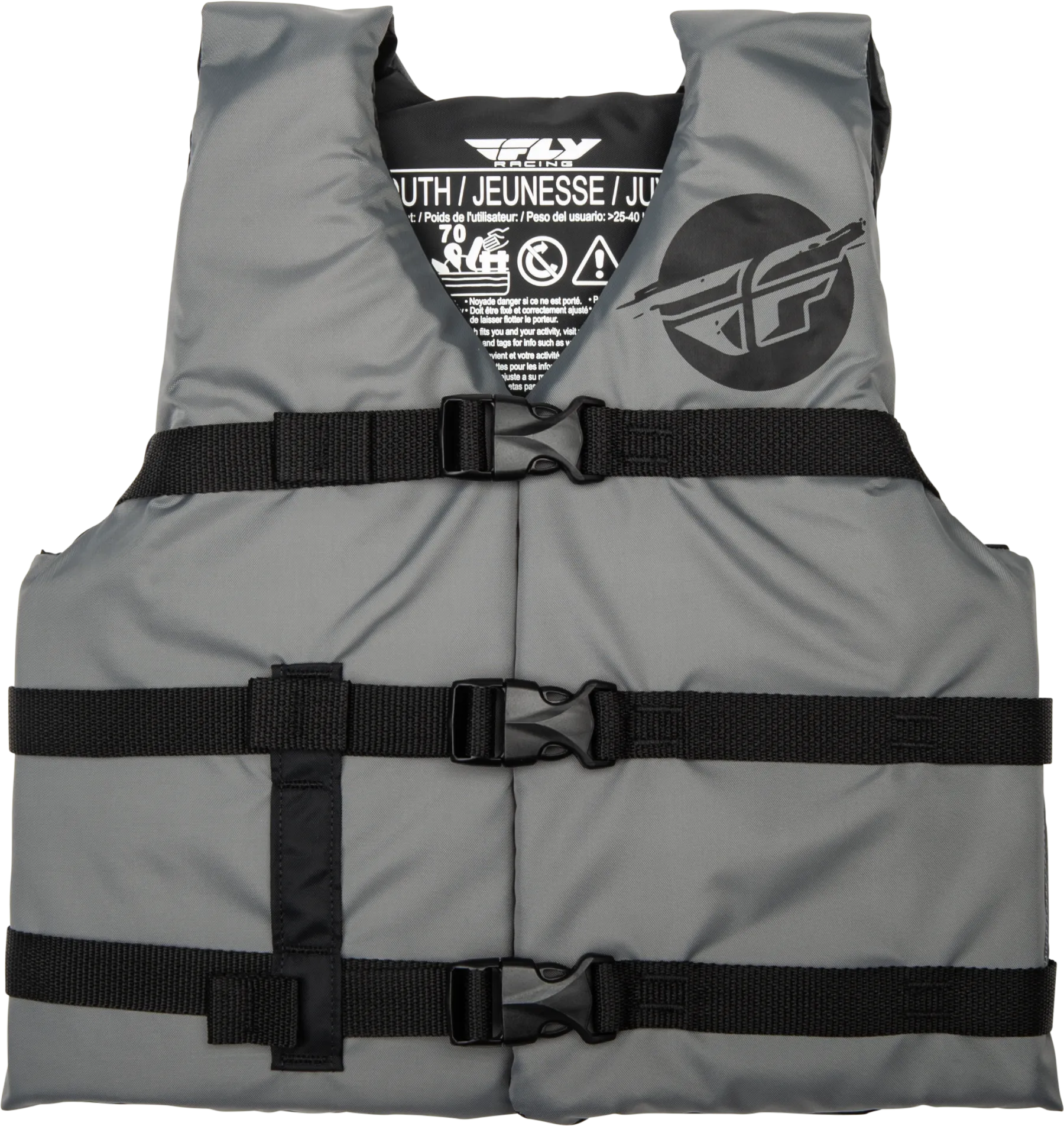 YOUTH FLOTATION VEST GREY/BLACK